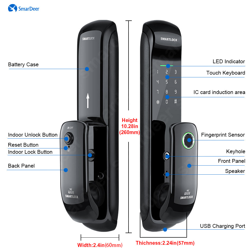 Electronic Combination Lock for Wooden Interior Doors