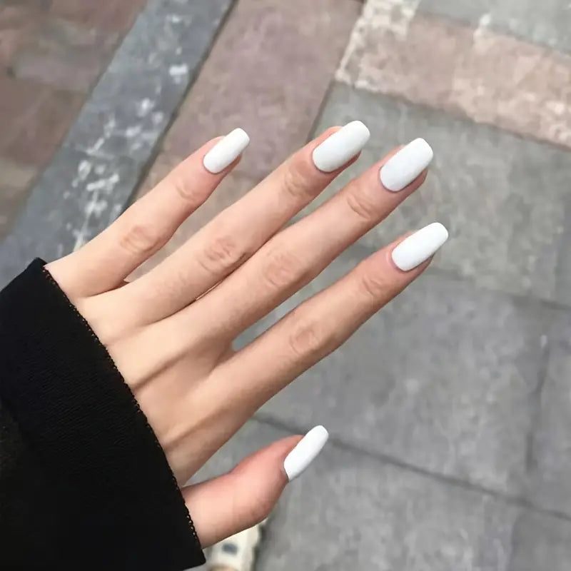 Multi Color Matte Square Press-On Fake Nails for Women (24pcs)
