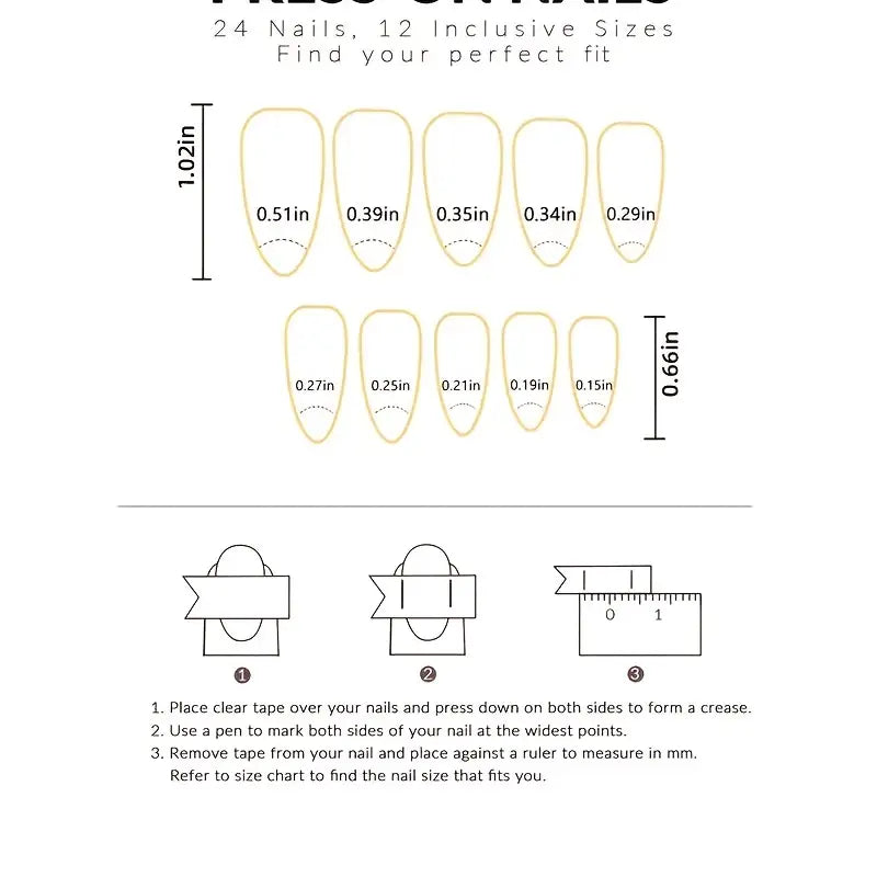 Pink Almond Oval Head Press-On Fake Nails Set