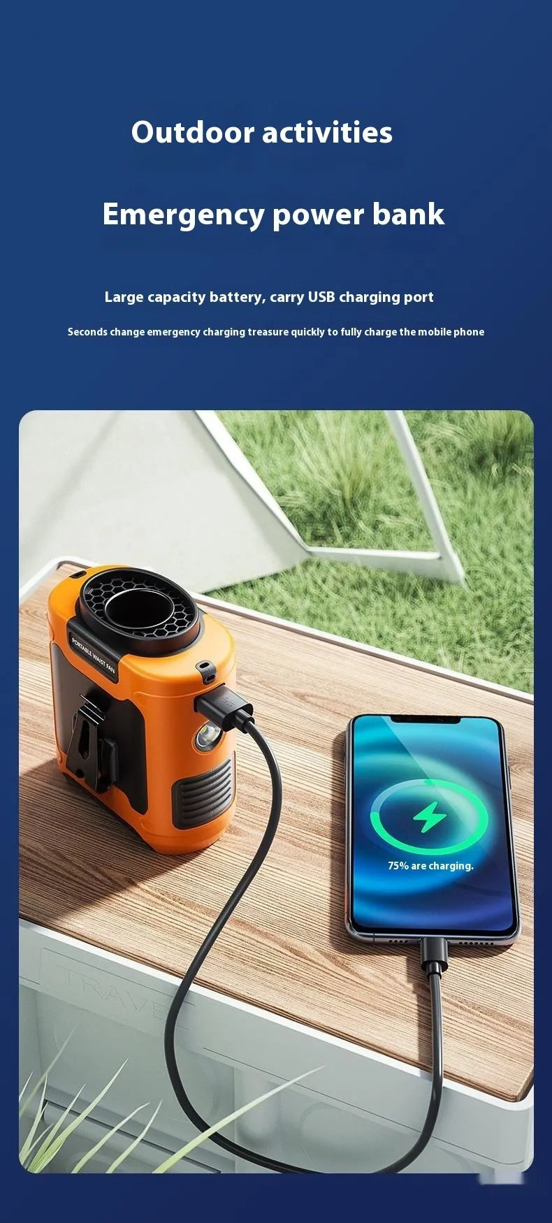 Creative Portable Small Waist  Fan for Summer Heat