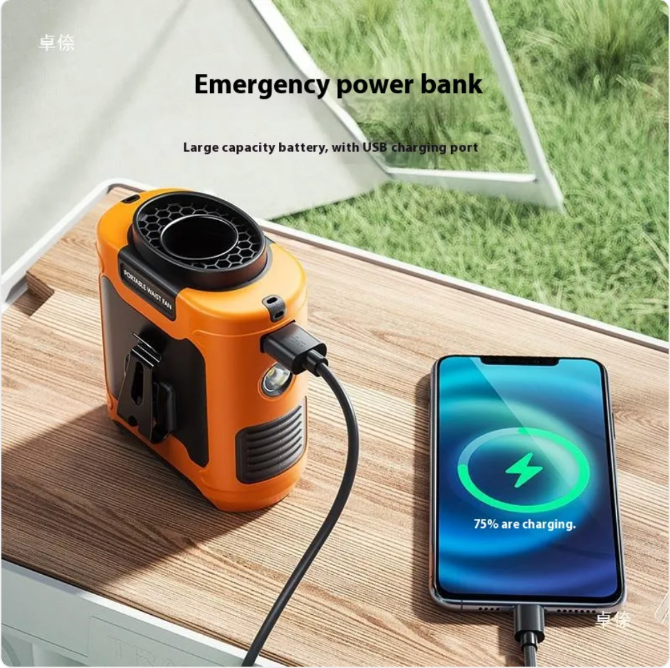 Waist Hanging Portable Summer Outside Fan