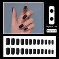 Multi Color Matte Square Press-On Fake Nails for Women (24pcs)